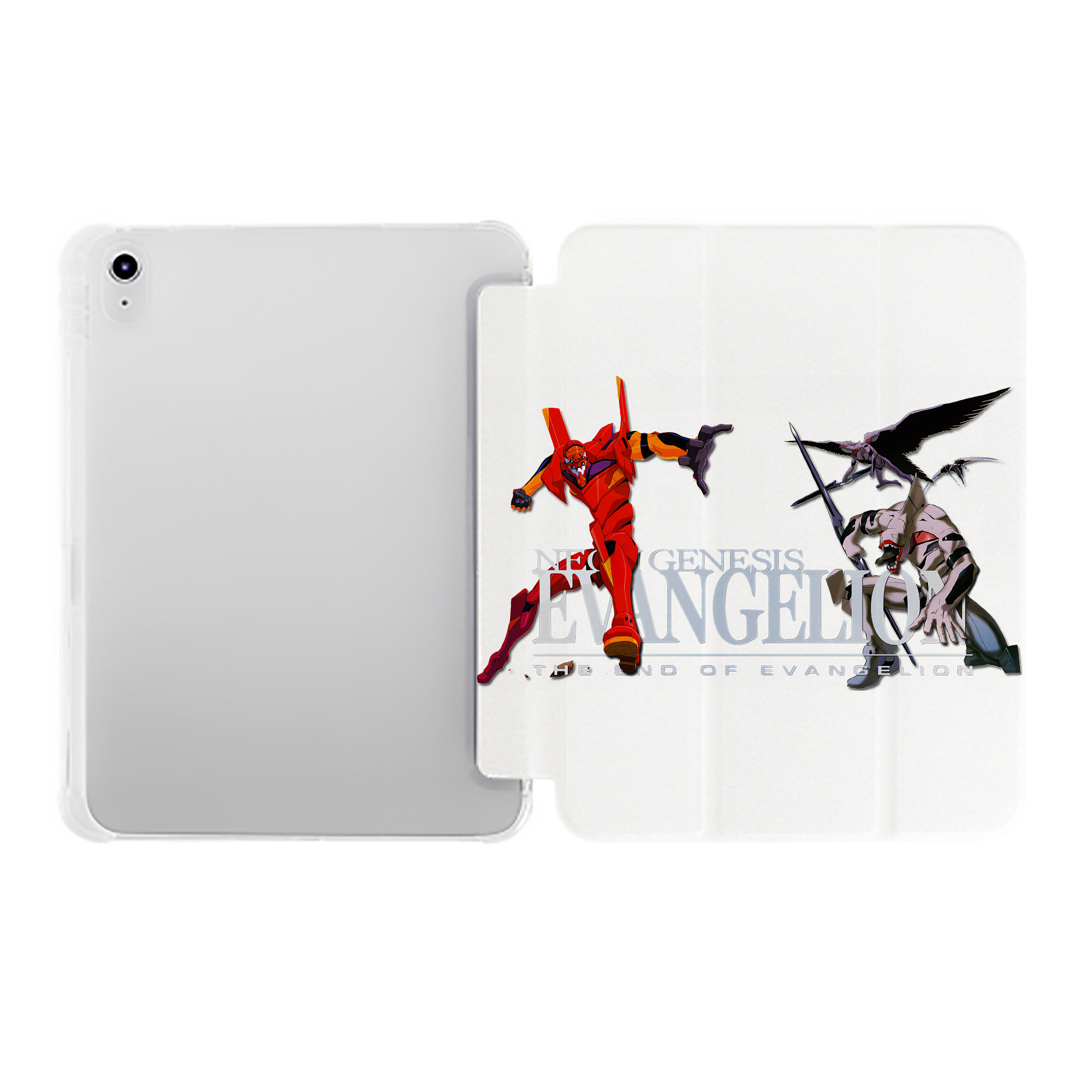 （画像用） EVA 新世紀エヴァンゲリオン IPad ケース ペン収納付き 三つ折りスタンド PUレザー×シリコン 対応機種9.5/10.5/10.9インチ